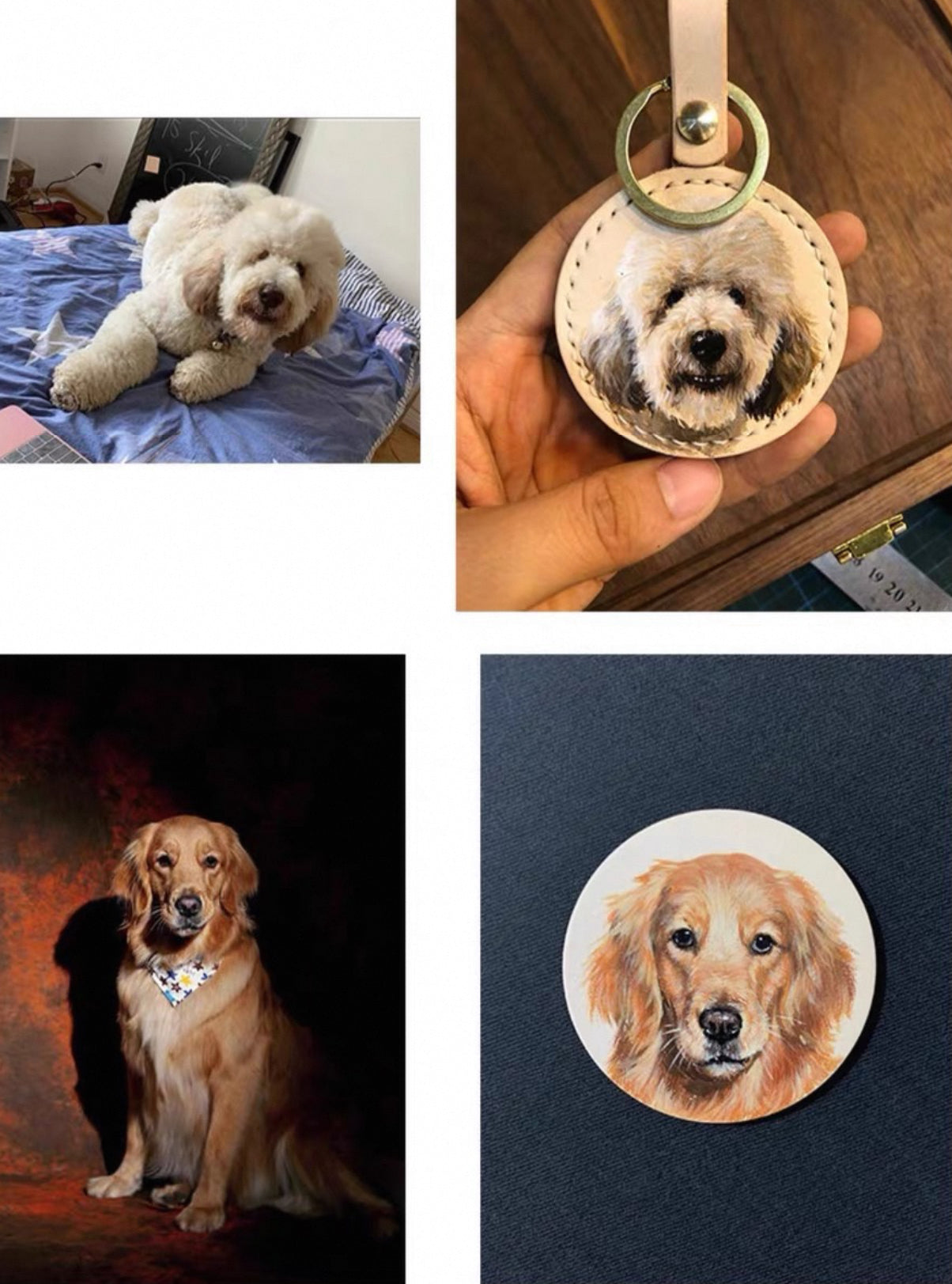 Pet Leather Painting Pendant