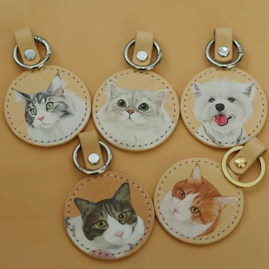 Pet Leather Painting Pendant