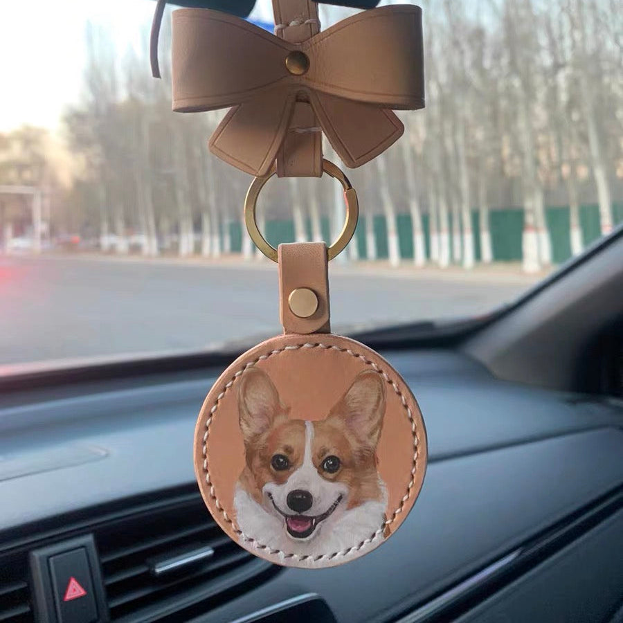 Pet Leather Painting Pendant