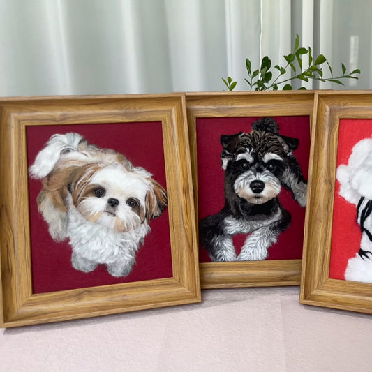 Pet Wool Art Painting - Dog