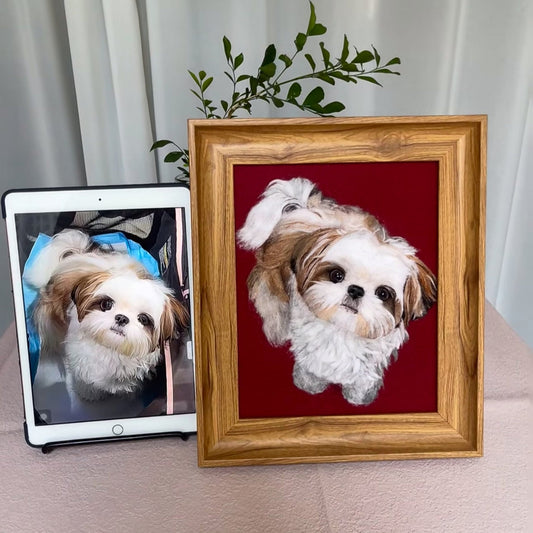 Pet Wool Art Painting - Dog